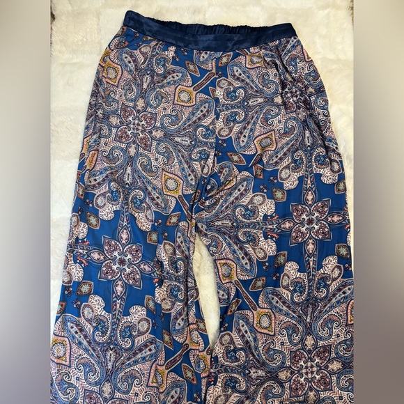 Anthropologie Elevenses Ines Paisley Printed Wide Leg Pants - Picture 2 of 8